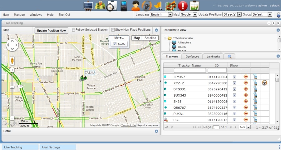 Road with traffic layer
